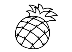 簡單的菠蘿簡筆畫圖片